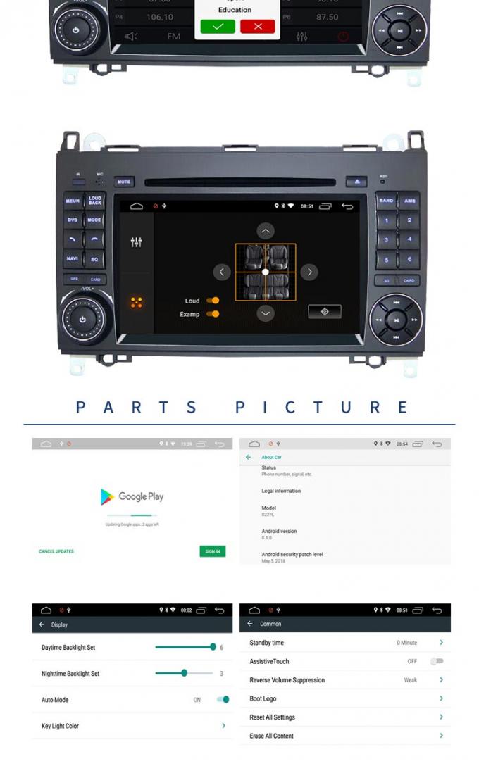 Câmera incorporado IPS 1024*600 da parte traseira do reprodutor de DVD do Benz de GPS Mercedes para W245