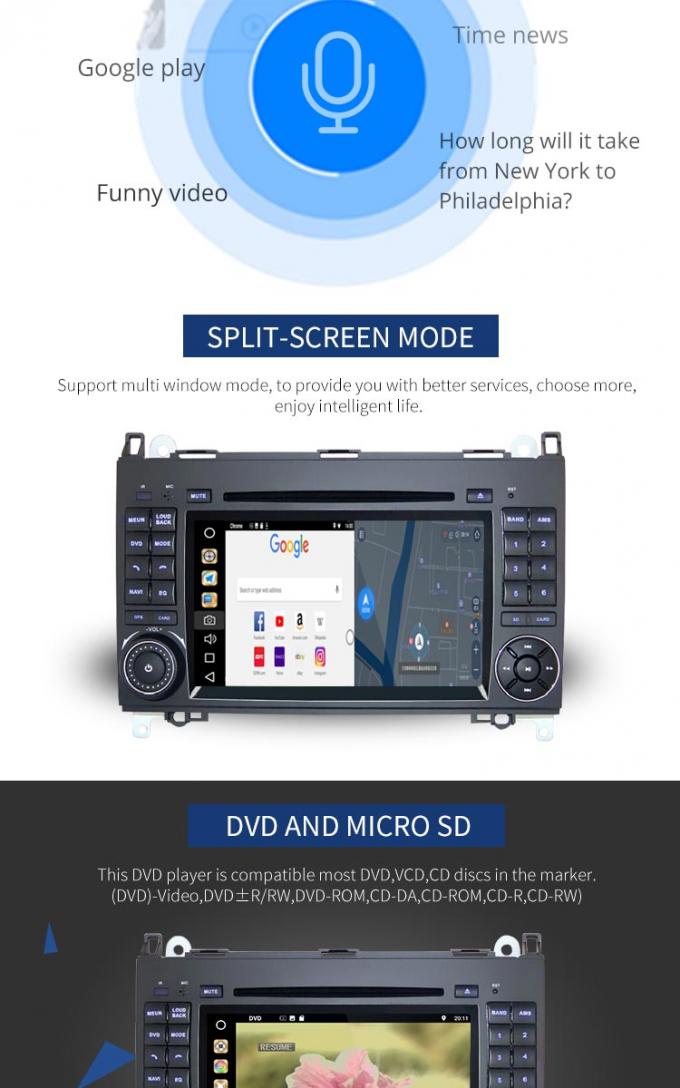 Navegação de GPS do reprodutor de DVD do Benz de Mercedes do tela táctil de 7 polegadas para o Benz W169