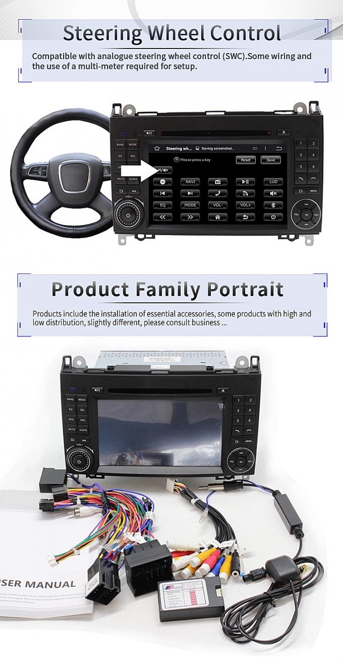 Reprodutor de DVD do Benz de Android 8,0 Mercedes com a câmera BT AUXILIAR da parte traseira de Canbus