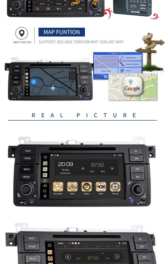 Reprodutor de DVD de Android 8,1 PX6 BMW GPS com o jogador do áudio do AM FM MP4 MP3