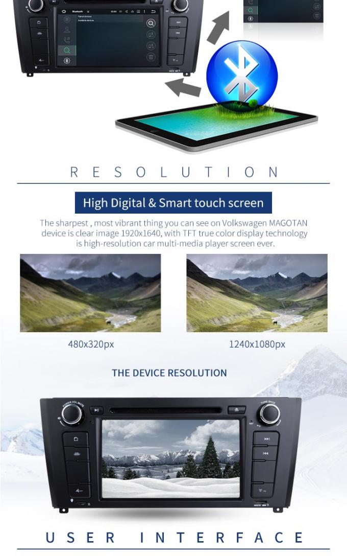 Reprodutor de DVD de BMW GPS dos multimédios do carro com apoio de rádio estereofônico GPS Android 7,1