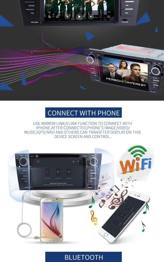 Sistema Bluetooth do reprodutor de DVD PX6 Android 8,1 de BMW GPS do rádio do carro auto - permitido