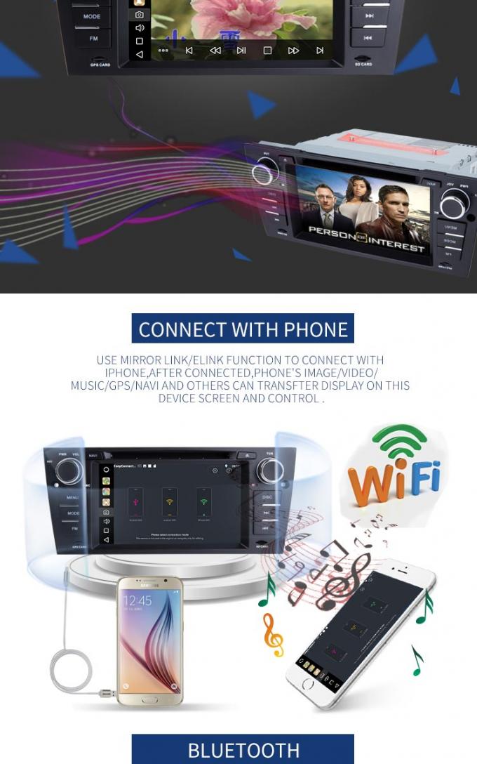 Função equipada painel MP3 MP5 do reprodutor de DVD FM/AM de BMW GPS do carro de Android 8,1