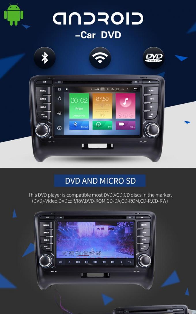 7 reprodutor de DVD de Audi A4 da POLEGADA, ST TDA7388 do reprodutor de DVD de BT WIFI para Android