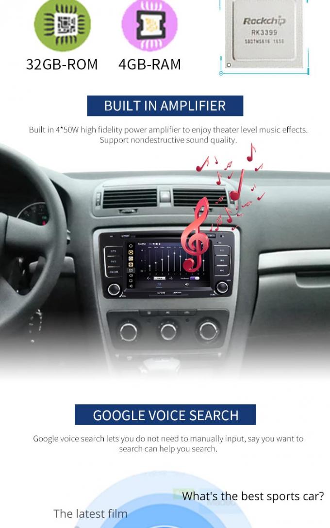 Rádio de 7 AM FM do reprodutor de DVD de Volkswagen do tela táctil da polegada e navegação de GPS