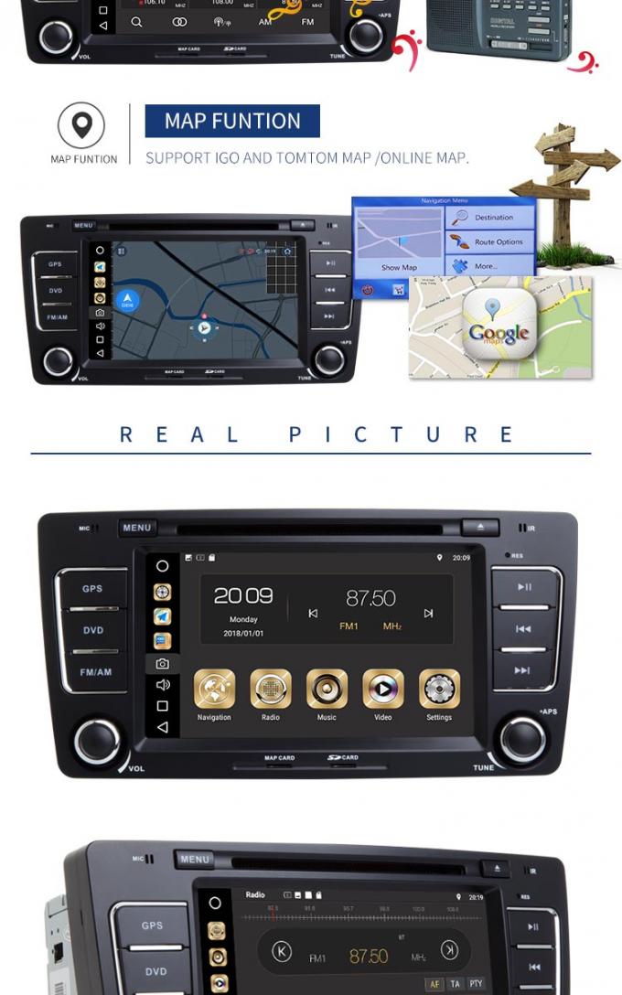 Rádio de 7 AM FM do reprodutor de DVD de Volkswagen do tela táctil da polegada e navegação de GPS