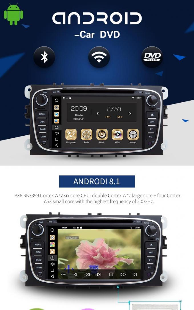 Afinador de rádio incorporado dos Apps os mais novos do apoio do reprodutor de DVD do carro de Ford do rádio do AM FM