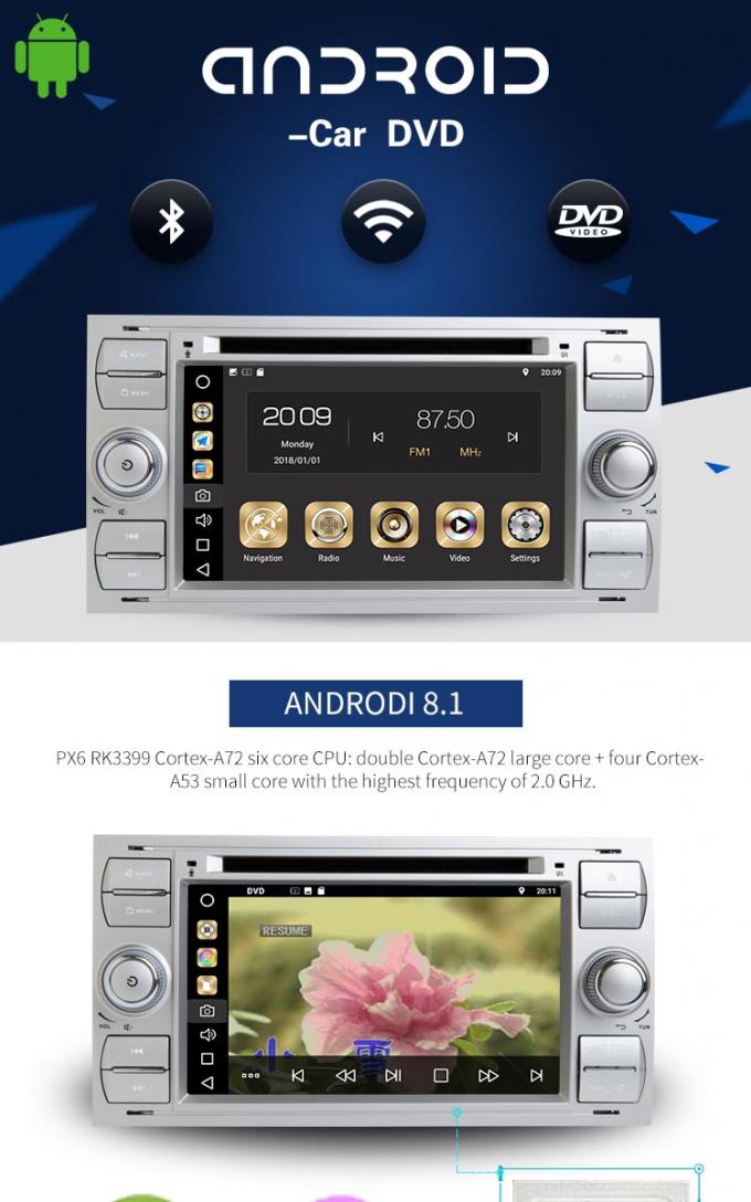 reprodutor de DVD de 3G WIFI Ford Mondeo, jogador de multimédios fácil do carro da operação