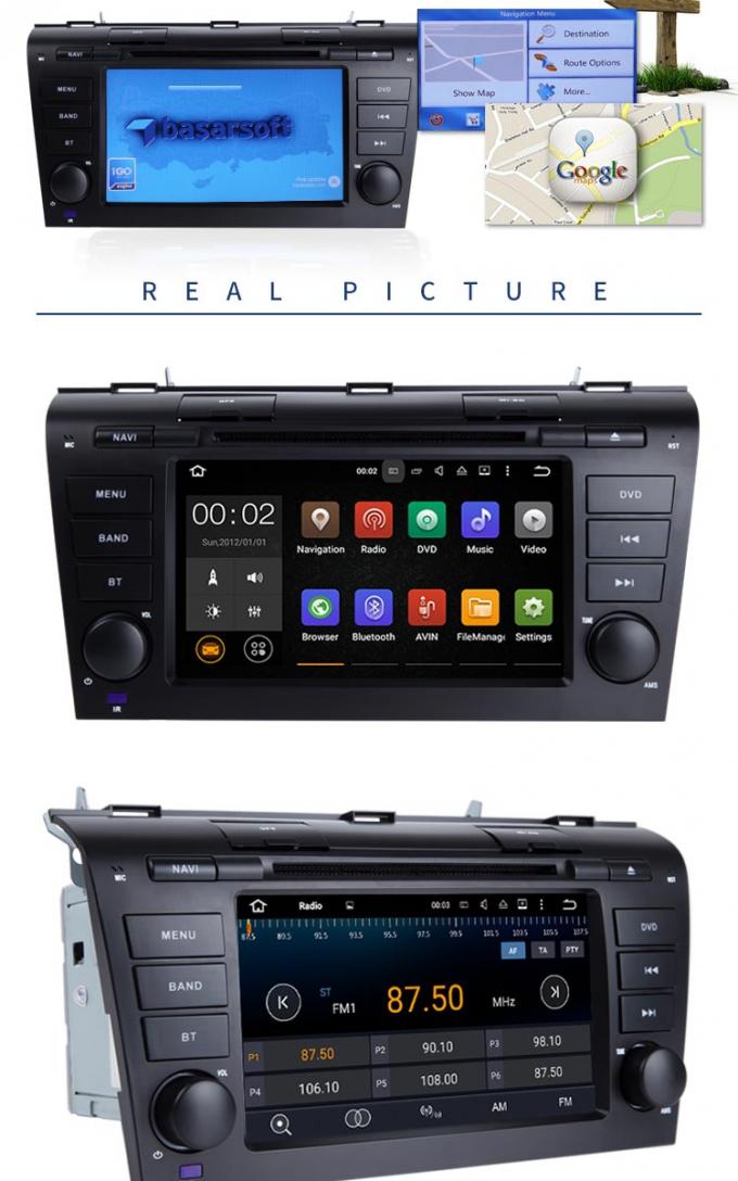 Rádio estereofônico Android 7,1 do carro DVD PlayerBT de Android dos multimédios do carro para MAZDA 3