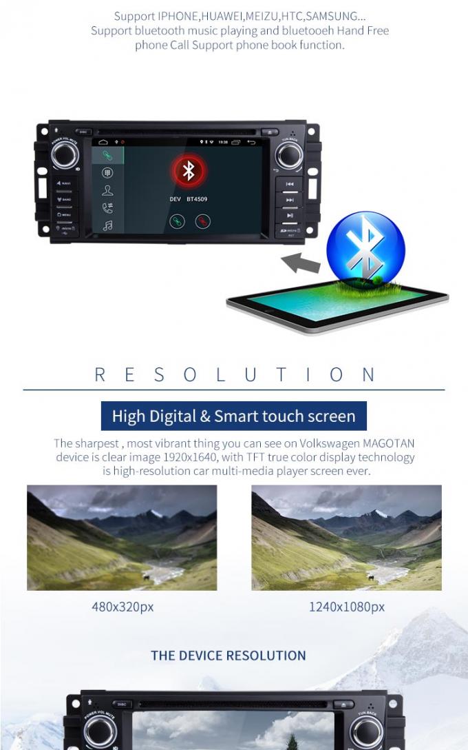 ROM de alta resolução Wifi Canbus BT do reprodutor de DVD 4G RAM 32G do carro de Android
