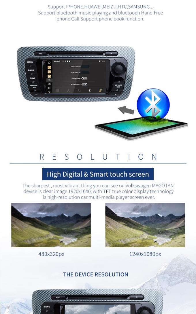 Reprodutor de DVD do carro de SEAT IBIZA 8,1 Android com o tela táctil LD8.1P-5524 de 6,2 polegadas
