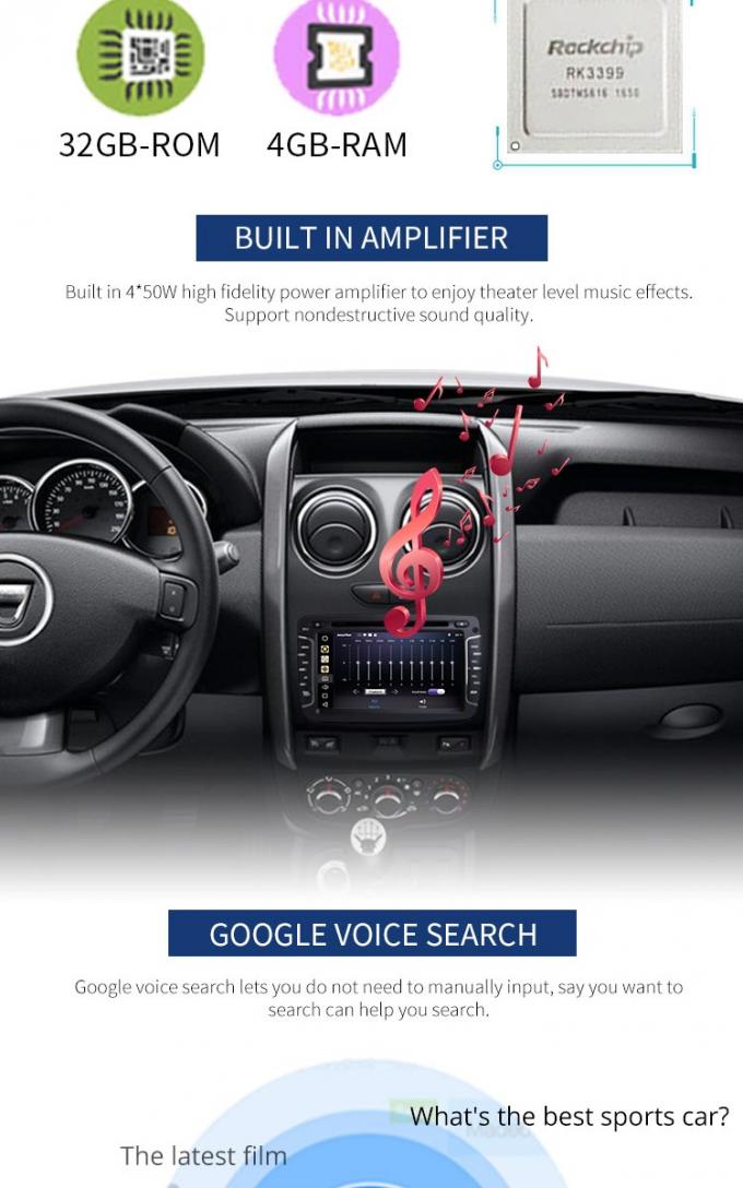 Estéreo e reprodutor de DVD do carro do espanador de Android 8,1 Renault com auto rádio GPS