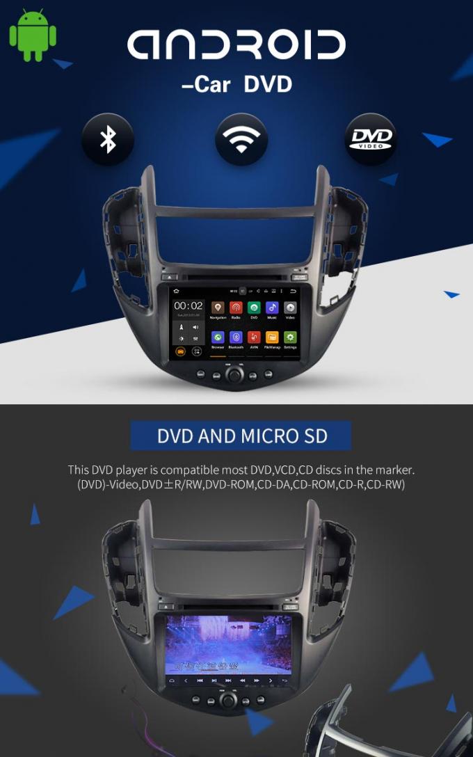Reprodutor de DVD do carro de Android 7,1 Chevrolet com controle BT RDS do volante