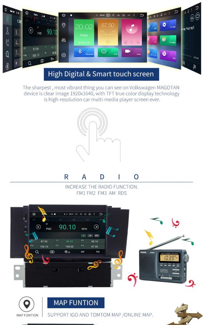 Rádio estereofônico do AM FM do jogador do carro dobro de Android 8,0 Citroen do ruído para Citroen C4L