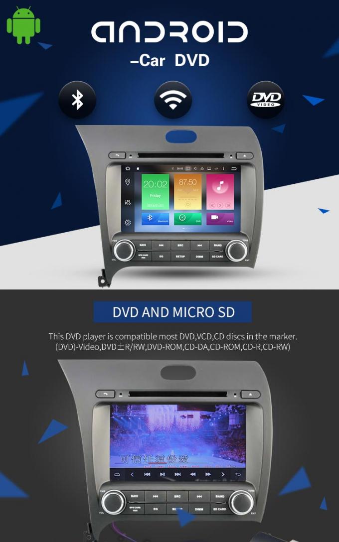 Rádio video WiFi LD8.0-5509 AUXILIAR do reprodutor de DVD do carro de KIA K3 8,0 Bluetooth Android