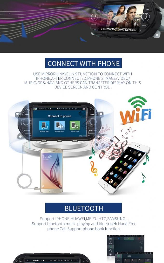 Reprodutor de DVD estereofônico audio Android 8,0 do carro com MP3 MP5 para Fiat Eaga novo