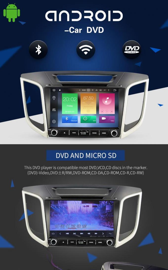 Núcleo video AUXILIAR 8*3Ghz do quadrilátero do sistema de multimédios PX5 de Hyundai Santa Fé Dvd