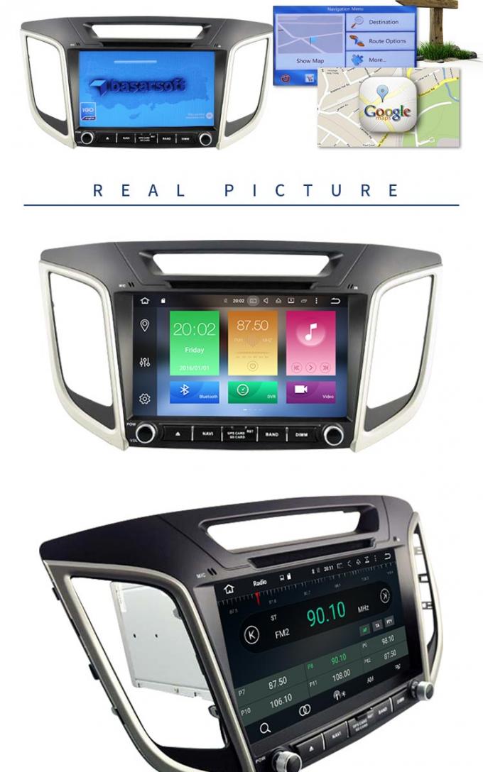 Núcleo video AUXILIAR 8*3Ghz do quadrilátero do sistema de multimédios PX5 de Hyundai Santa Fé Dvd