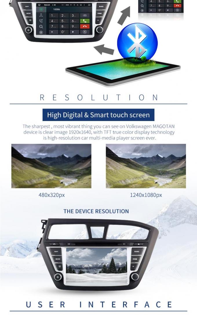 Reprodutor de DVD do carro de Android 8,0 Hyundai do tela táctil com vídeo AUXILIAR de Wifi BT GPS