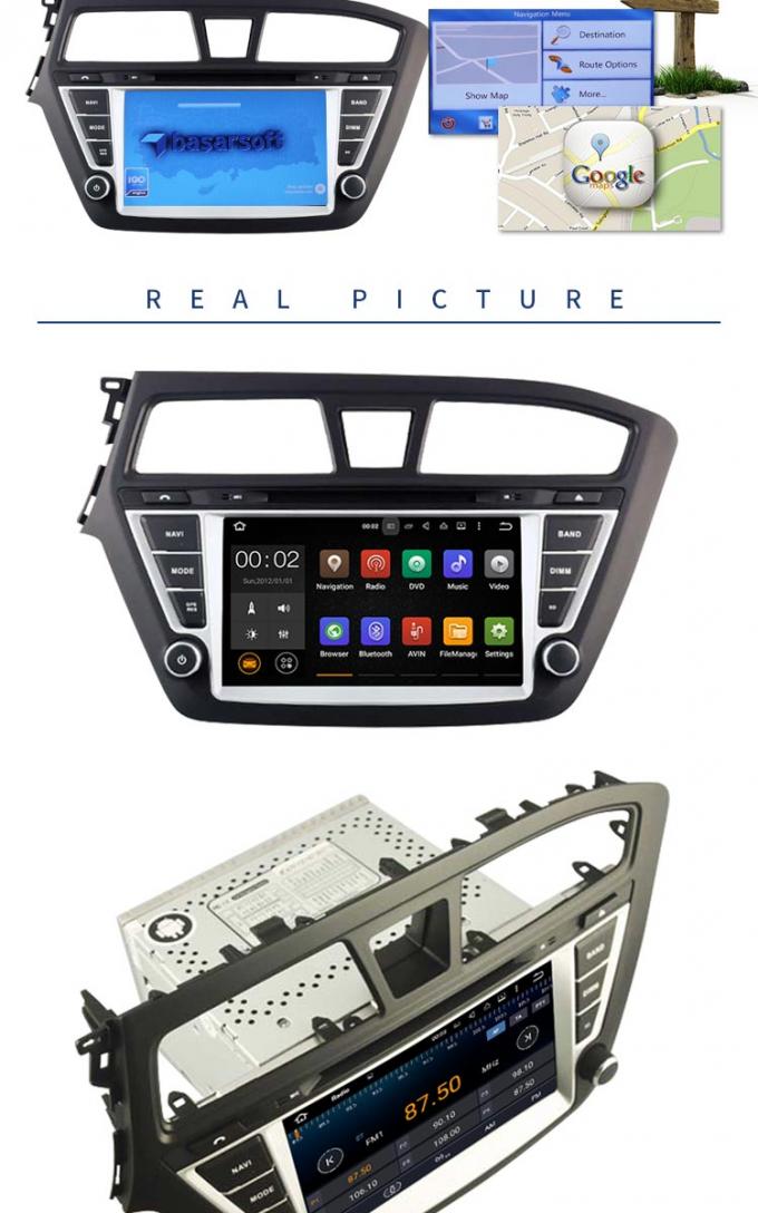Carro Hyundai Media Player Android 7,1 do tela táctil de 8 polegadas com a câmera traseira AUXILIAR