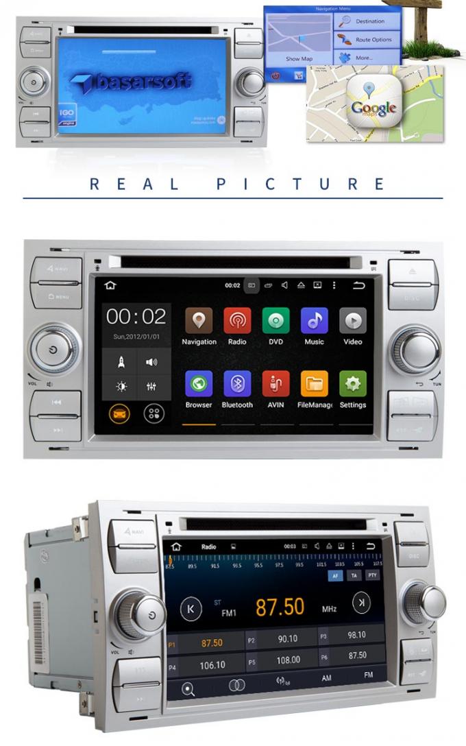 7 apoio do reprodutor de DVD do carro de Android 7,1 Ford da polegada multi - língua e tela capacitiva