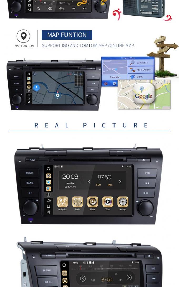 Estéreo de rádio estereofônico do carro de BT WIFI com reprodutor de DVD dos Gps, 8 reprodutor de DVD do carro do núcleo HD