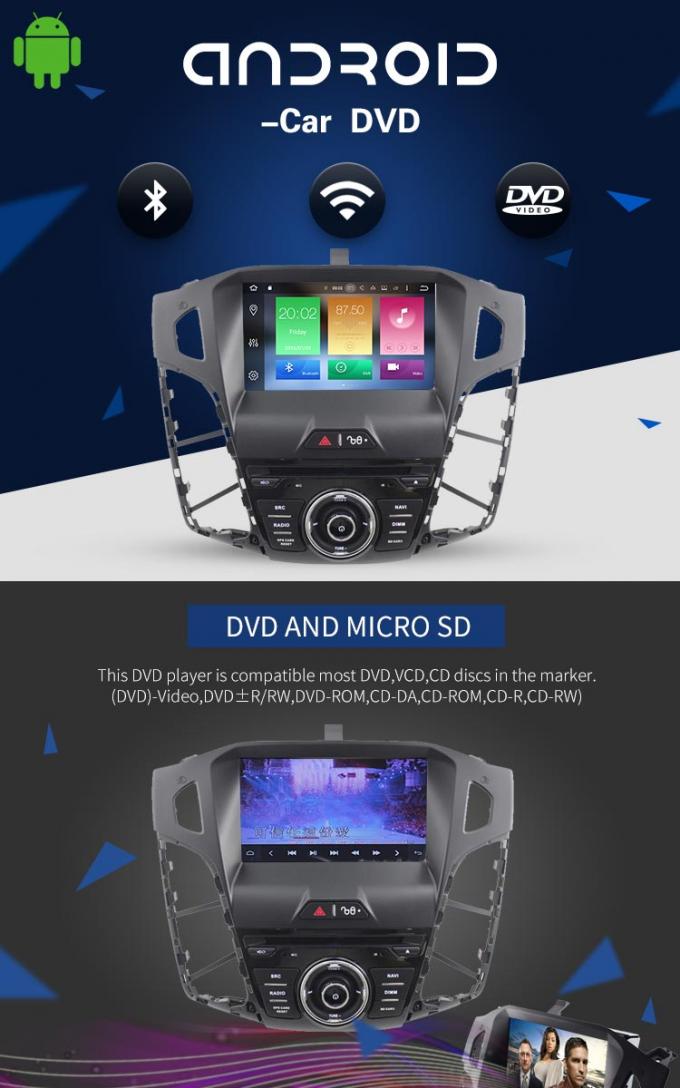 Reprodutor de DVD do carro de Ford dos multimédios de Android 8,0 para o FOCO 2012 LD8.0-5712