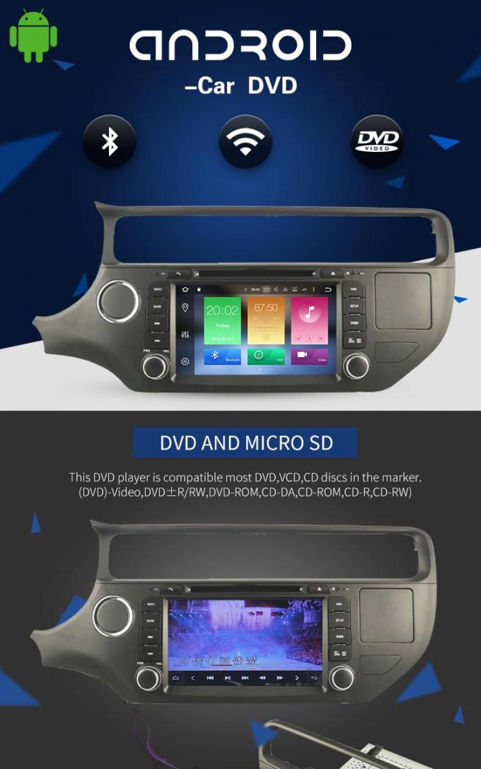 Reprodutor de DVD do carro de Android do RIO 8,0 de KIA com vídeo audio 3G 4G SWC
