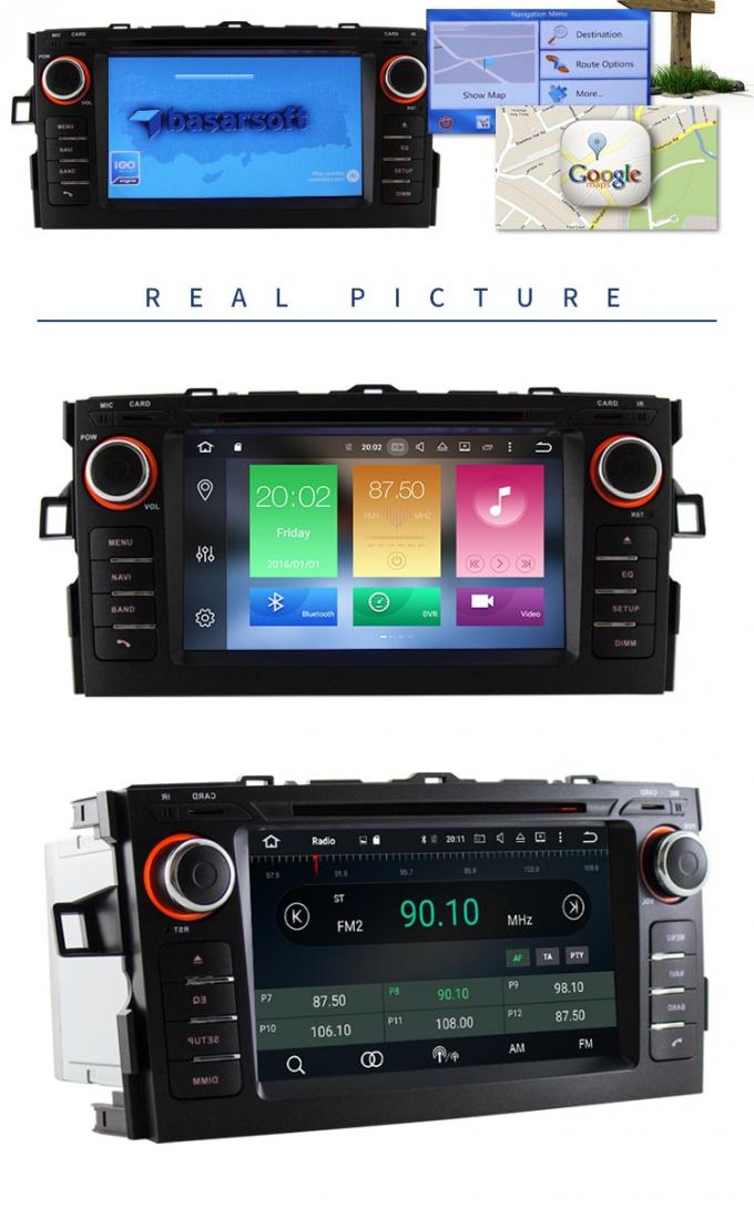 Reprodutor de DVD do carro de Android 8,0 Toyota com 7 o rádio do MP3 MP4 do tela táctil da polegada