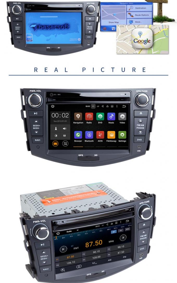 Reprodutor de DVD do carro de Android 7,1 Toyota com relação audio estereofônica do espelho dos Gps Wifi
